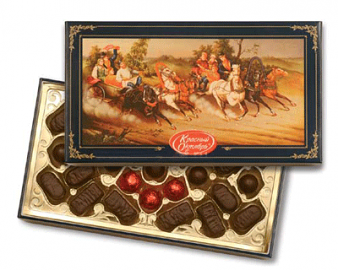 Assorted chocolate candy box "Troika"