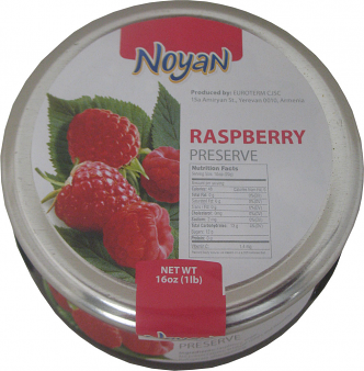 Natural Organic Noyan Armenian Raspberry Preserve 1 Lb