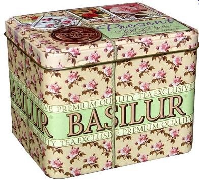 Basilur Present Green Pure Ceylon Tea in Metal Box 100g/3.53oz
