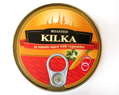 Kilka roasted in tomato sause with vegetables