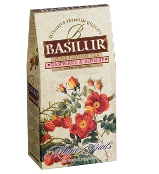 Basilur Magic Fruits RASPBERRY and ROSEHIP Black Leaf Tea -100g